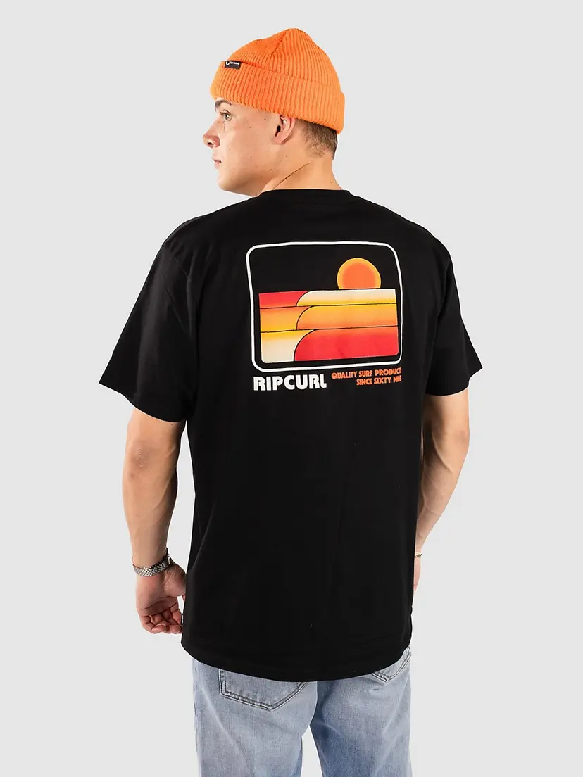 Rip Curl Rip Curl Surf Revival Stacked T-skjorte svart