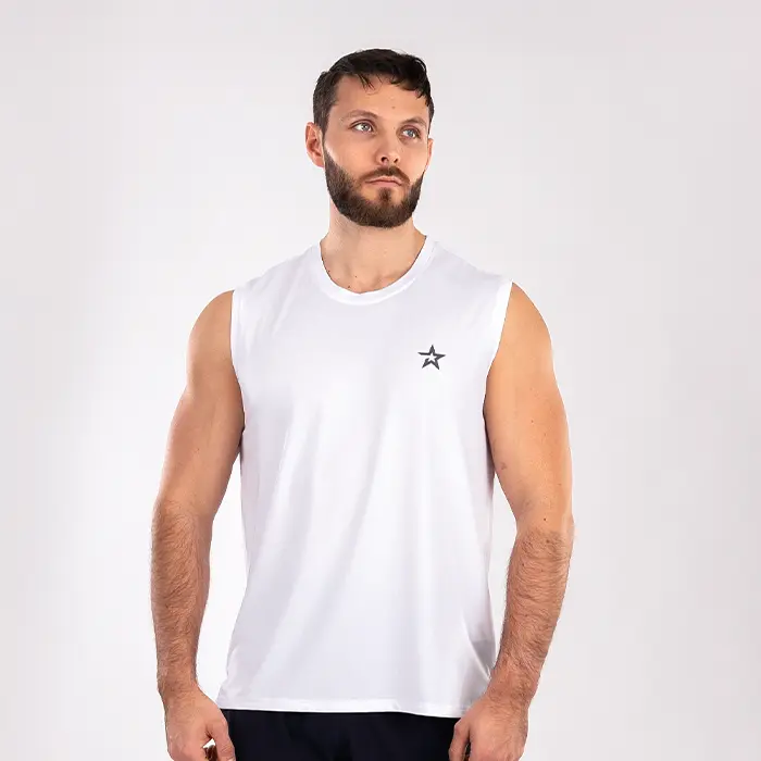 Star Wear Mesh-topp Hvit