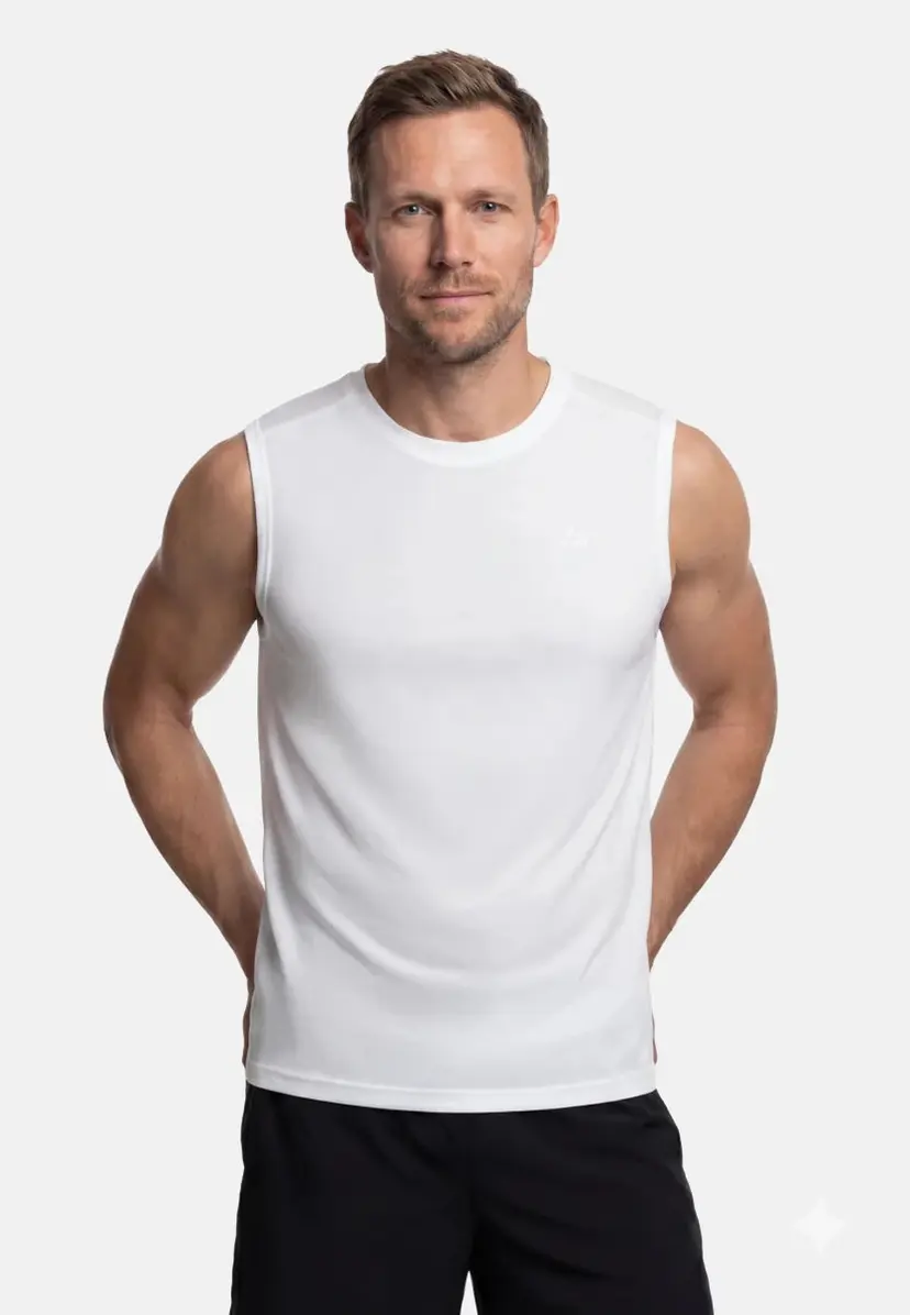 DANISH ENDURANCE Mændens hurtigtørrende Running Tanktop fra Danish Endurance, Hvid, M