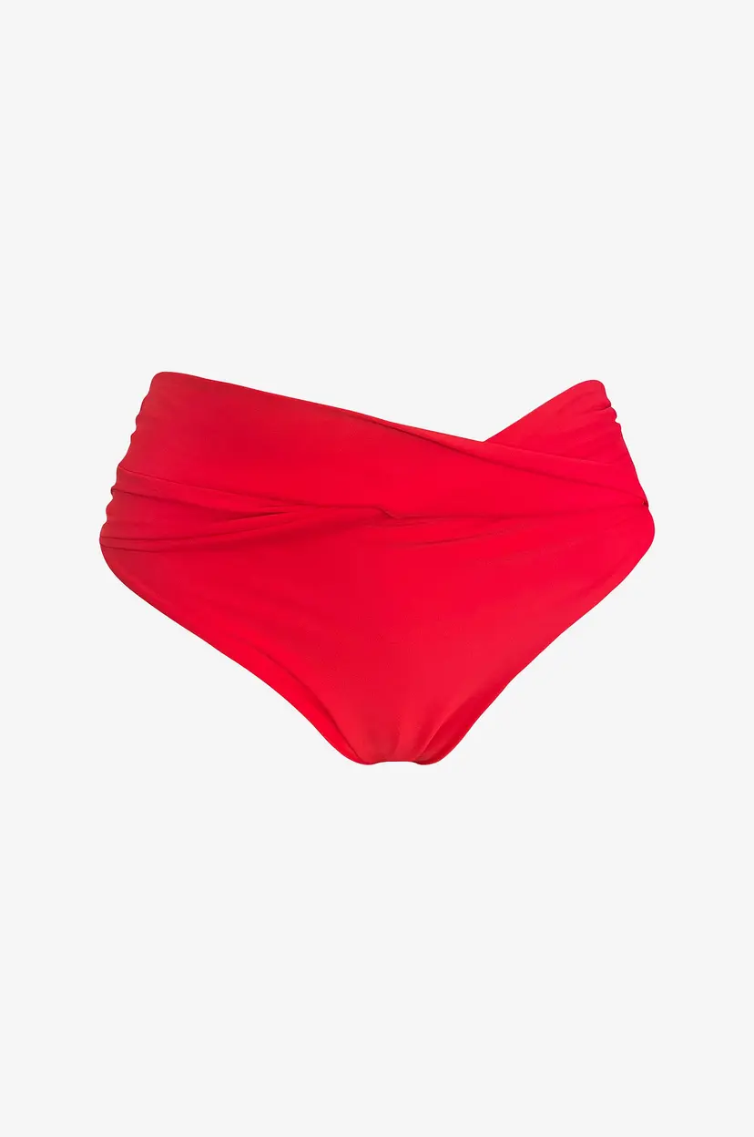 KAANDA Beach life Bikinitruser Exotiq amalfi mid rise front twist bottom - Rød