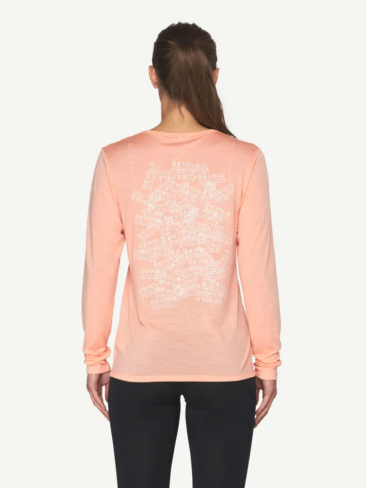 Devold Devold - Active Stamp Long Sleeves Dame - Large - Oransje