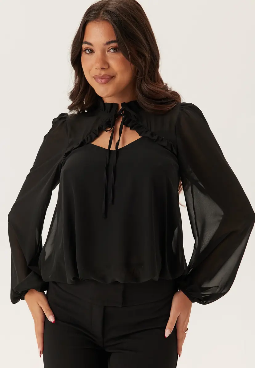 Bubbleroom Frill Tie Blouse