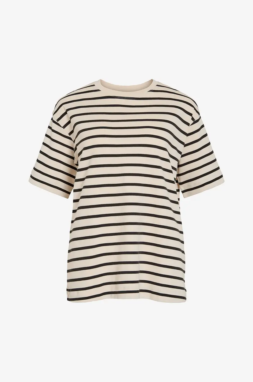 Vila T-skjorte rouNima 2/4 O-neck Oversized Tee - Beige