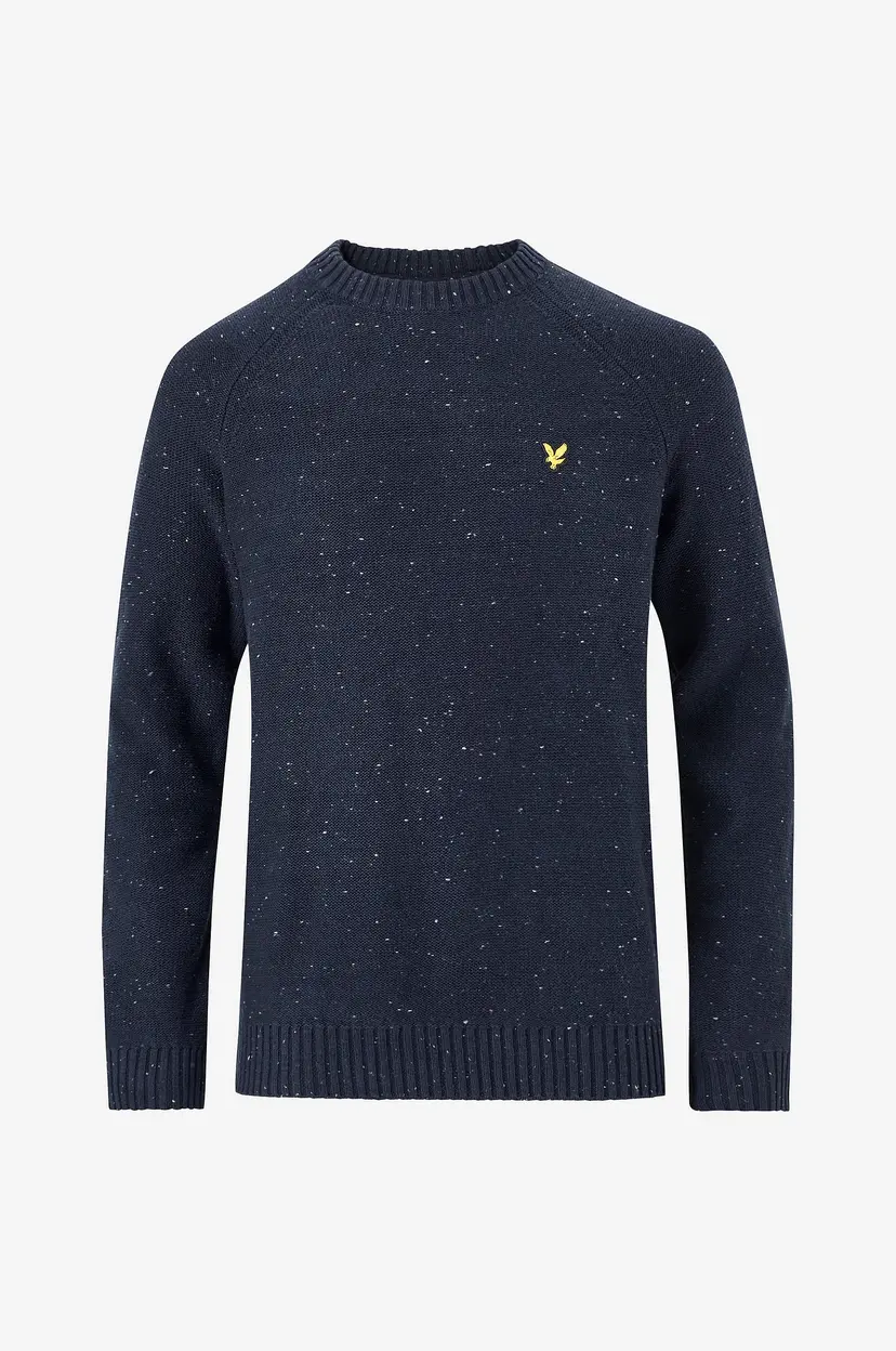 Lyle & Scott Genser Raglan Donegal Crew Neck - Blå
