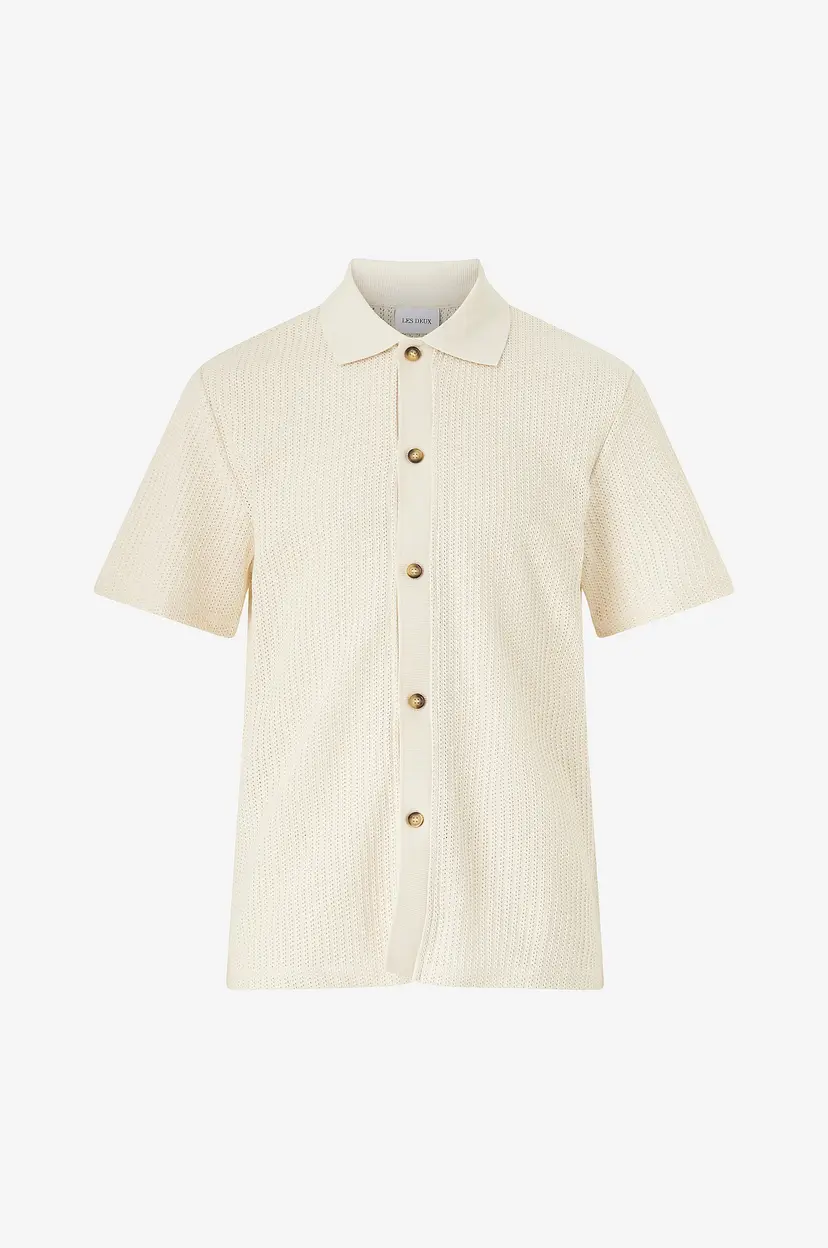Les Deux Skjorte Axel SS Shirt - Natur