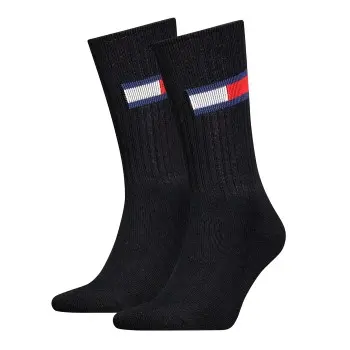 Tommy Hilfiger Tommy Men Uni TJ Flag Socks Strømper 2P Svart Str 43/46