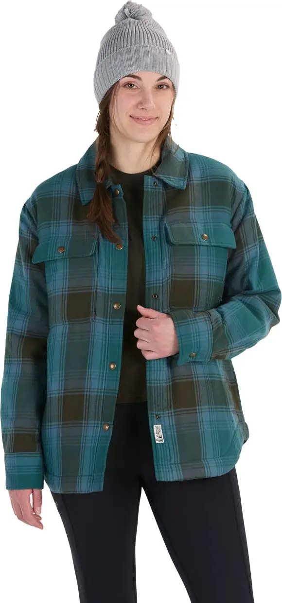 Marmot Marmot Women's Ridgefield Sherpa Flannel Shirt Jacket  Dark Jungle
