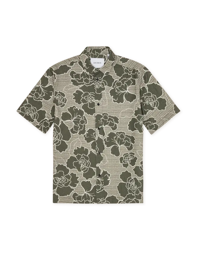 Les Deux Charlie Poppy AOP SS Shirt