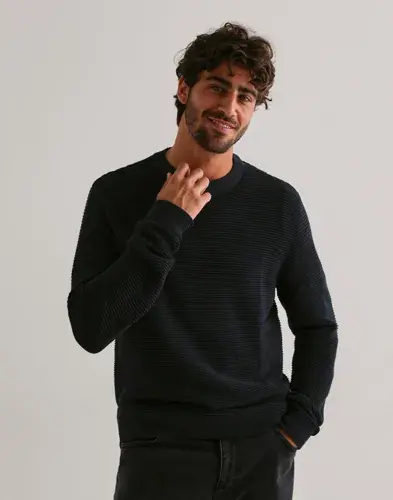 Solid Solid SDValencia knit pullover Strikkegensere Svart