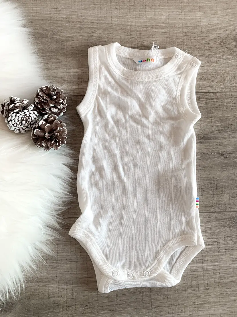 Joha Body uten ermer i ull/silke Off-white