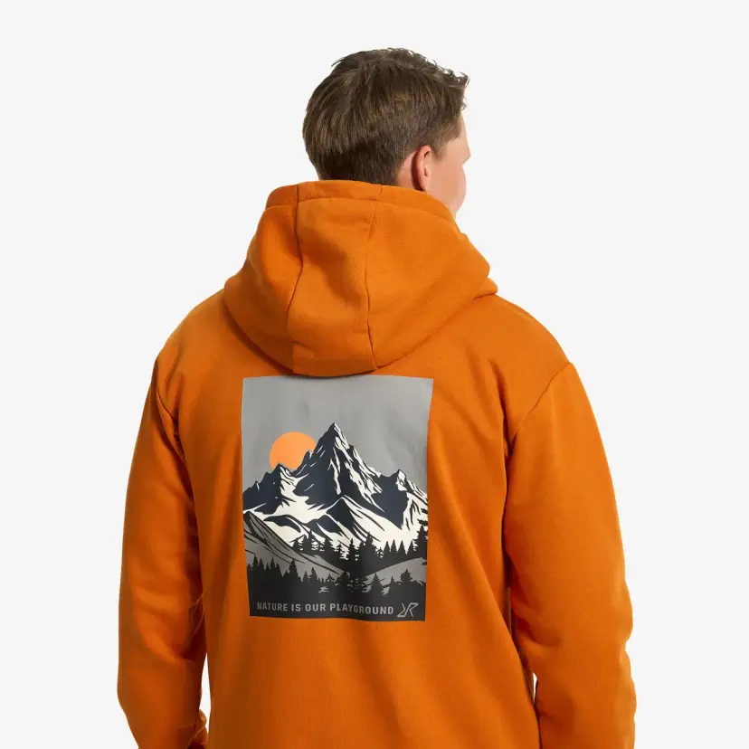 RevolutionRace RVRC Graphic Hoodie Herre Hawaiian Sunset