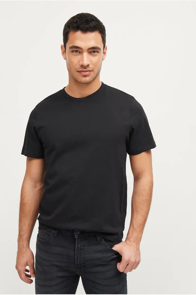 Ellos Collection T-shirt Sam i ekstra kraftig jersey - Svart