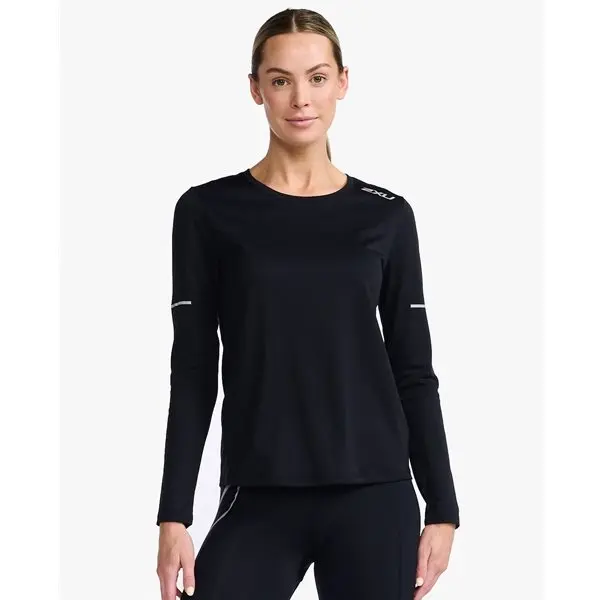 2XU 2XU Aero L/S Women Black/Silver Reflective