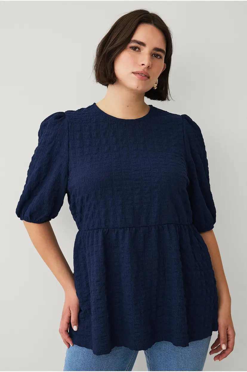 Ellos Plus collection Peplum topp - Blå