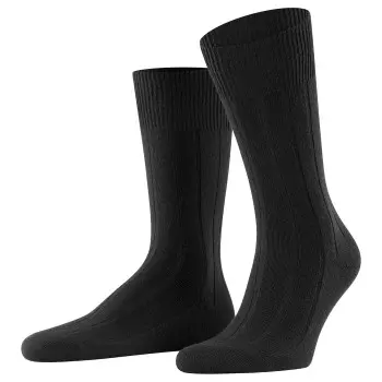 Falke Falke Strømper Lhasa Rib Svart Str 39/42 Herre