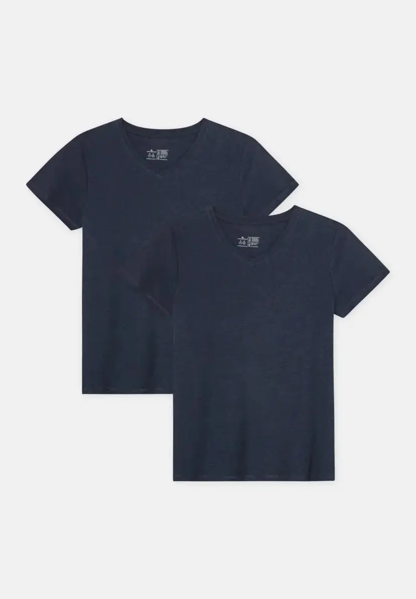 DANISH ENDURANCE DANISH ENDURANCE V NECK T-SHIRT Mørk Marineblå S