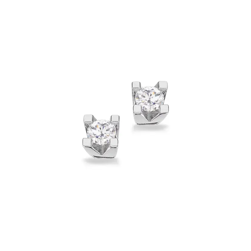 Kleopatra Scrouples - Kleopatra hvidguld øreringe med 0,20ct diamant