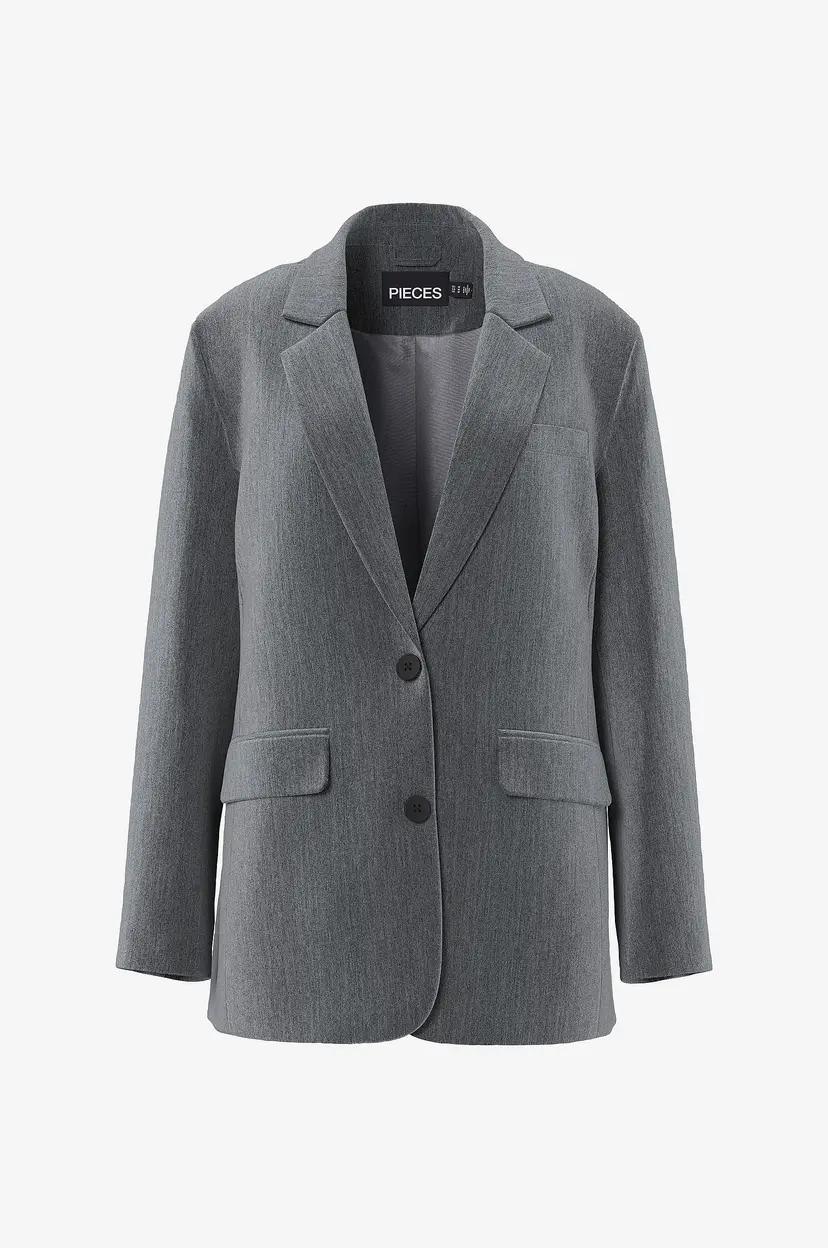 Pieces Dressjakke pcKamil LS Loose Blazer Noos BC - Grå