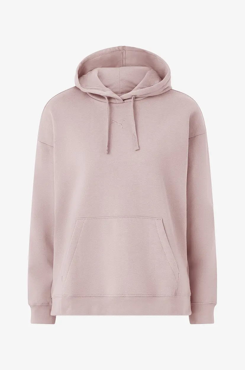 Puma Hettegenser Ess Centered Cat Logo Relaxed Hoodie FL - Rosa