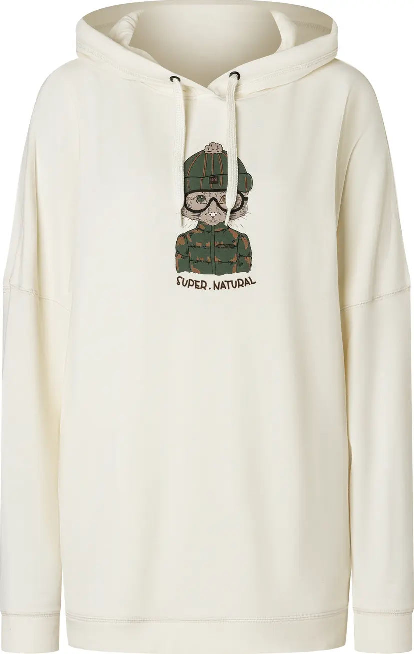 Super.Natural super.natural Women's Snow Cat Hoodie Fresh White/Various