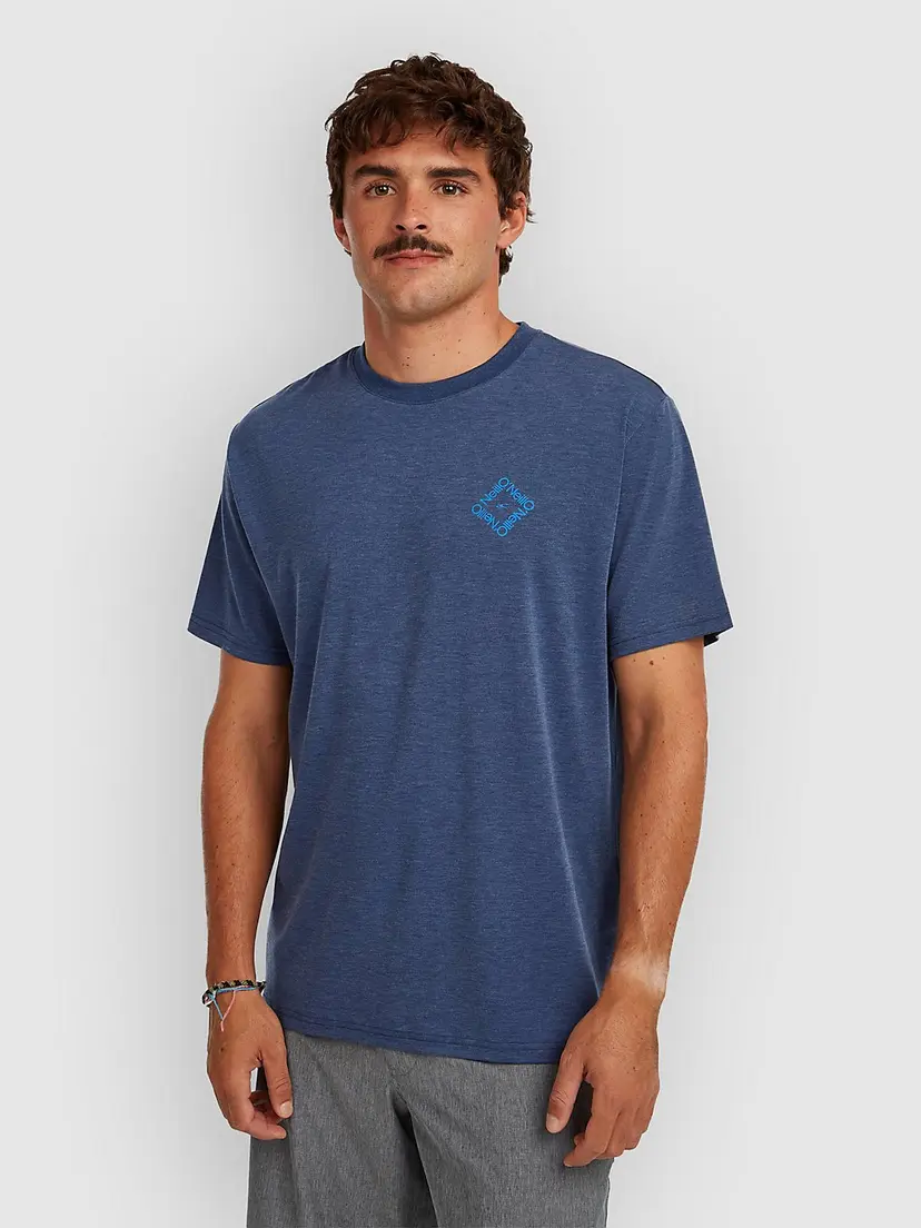 O'Neill O'Neill Hybrid Polygiene Back Print T-skjorte blå