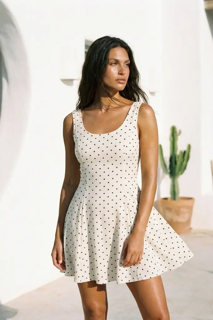 Kayani Ayra Mini Skater Dress - Snow Drop