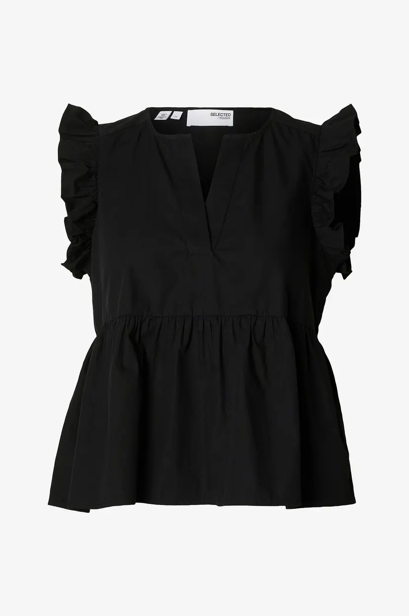 Selected Women Bluse slfBlair-Ida SL Top - Svart