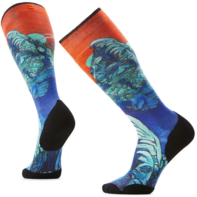 SmartWool Smartwool Ski Targeted Cushion Winter Haze Print Deep Navy