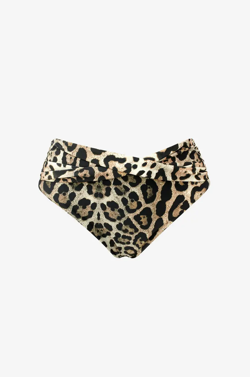 KAANDA Beach life Bikinitruser Mid Rise Front Twist Bottom - Svart
