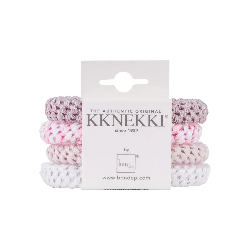 Kknekki Kknekki - Hårstrikk 4 pk Bundle 49 Rosa Mix