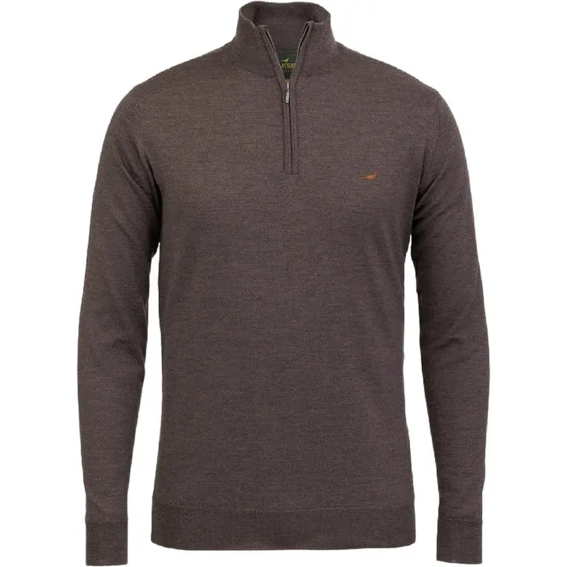 Laksen Laksen Norfolk Zip-Neck Chocolate